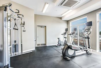 Fitness Center With Modern Equipment at 1600 Pennsylvania Avenue SE, Washington